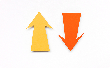 Stable Returns, Innovation Led - Up and down arrows